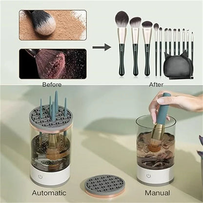 Electric Makeup Brush Cleaner Cosmetic Brush Cleaner Dryer Machine Automatic USB Make up Brushes Cleaner Spinner Storage Tools